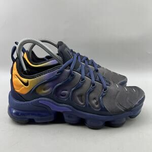Nike Air Vapormax Plus Running Shoes Women Size 7.5 Black Yellow Comfort Sneaker